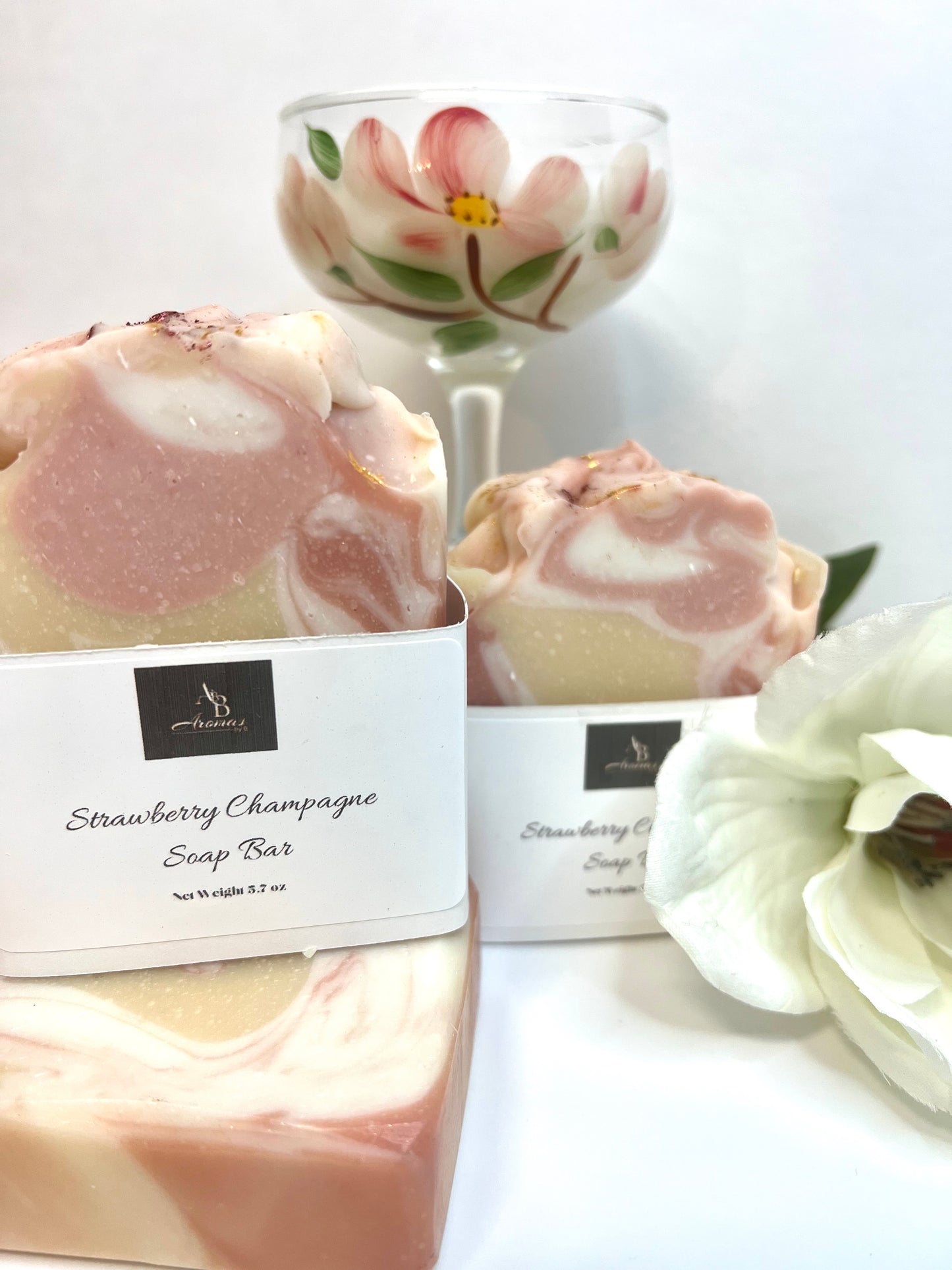 Strawberry Champagne soap bar