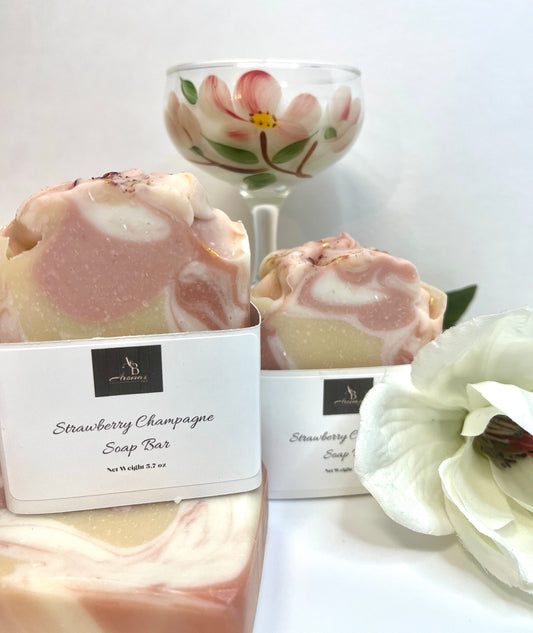 Strawberry Champagne soap bar