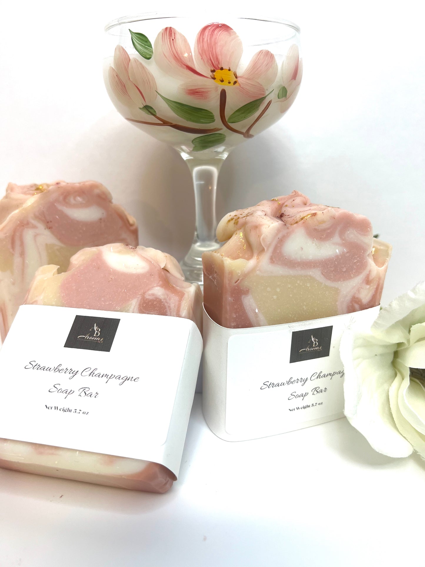 Strawberry Champagne soap bar